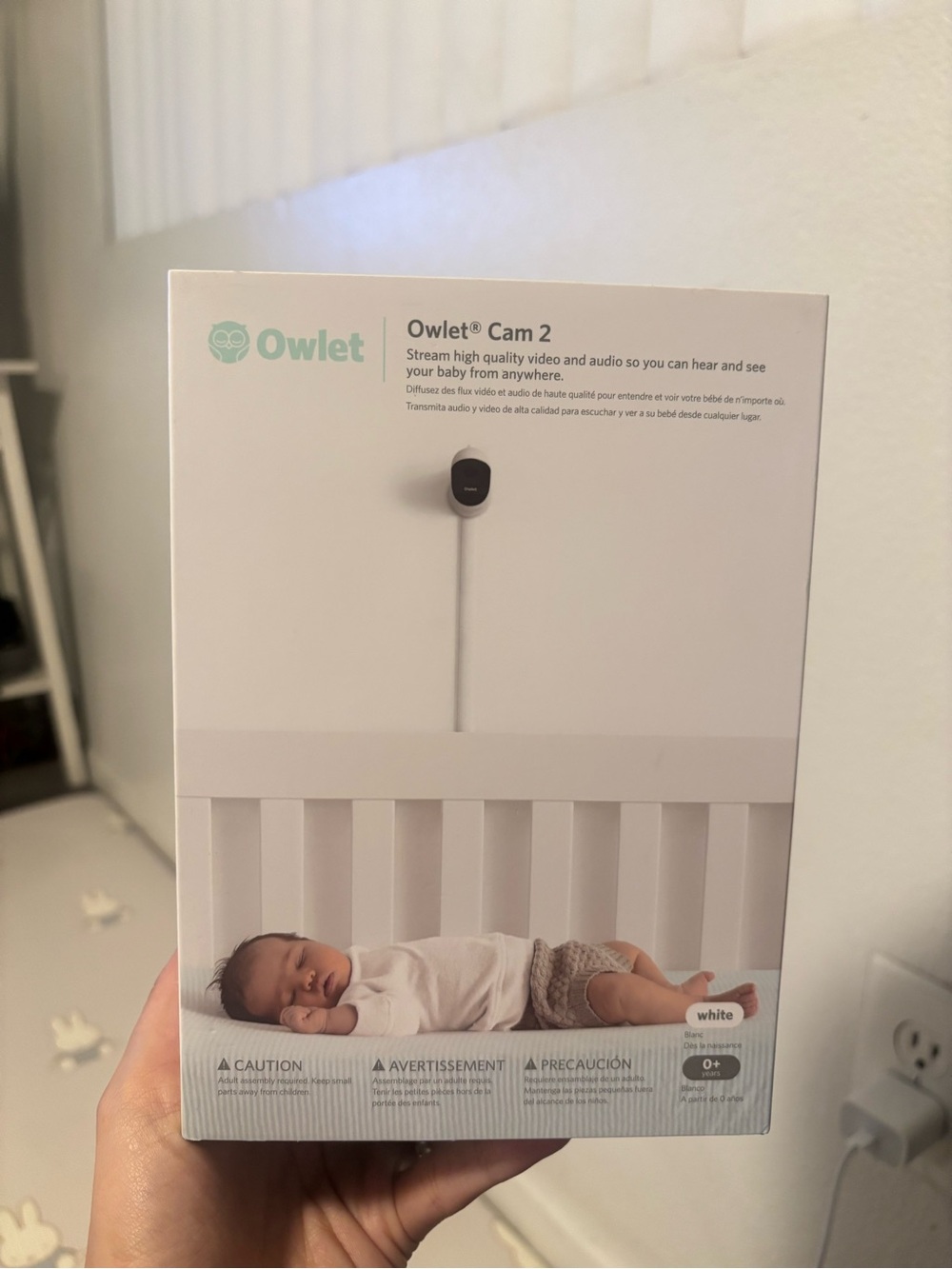 Owlet Cam 2 Baby Monitor Camera - White & Flexible Clip includes